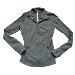 Lululemon define jacket size 6 olive green yoga athletic